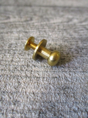 Knopfniete Kopfschraubniete Beiltaschenknopf Patronentaschenverschluss 10 mm messingfarben aus Metall - MONDSPINNE
