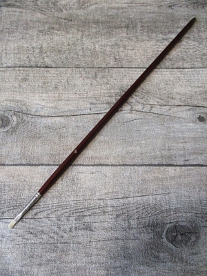 Pinsel Naturborsten Holz rotbraun Gesamtlänge 29,5 cm Borstenlänge 1 cm - MONDSPINNE