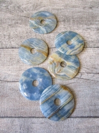 Aragonit blau gelb Donut Argentinien 50 mm - MONDSPINNE