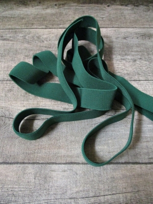 Gummiband Elastikband 2 cm Polyester Elastodien dunkelgrün - MONDSPINNE