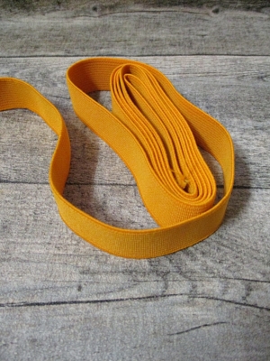 Gummiband Elastikband 2 cm Polyester Elastodien orangegelb - MONDSPINNE