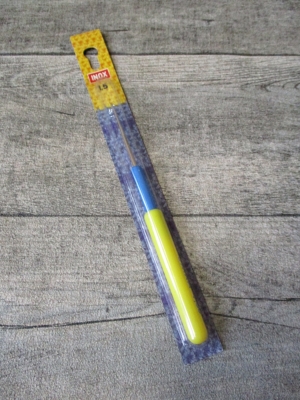 Häkelnadel INOX IMRA Prym Stärke 1,5 silber-gelb-blau Metall Kunststoff - MONDSPINNE