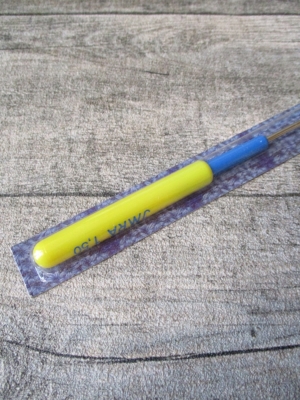Häkelnadel INOX IMRA Prym Stärke 1,5 silber-gelb-blau Metall Kunststoff - MONDSPINNE