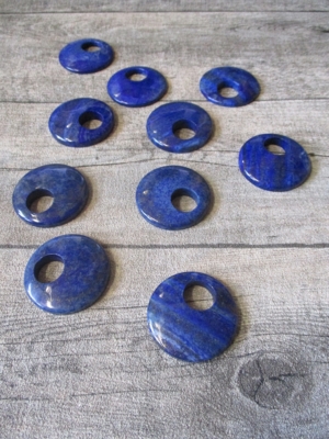 Lapislazuli Donut 40 mm blau rund - MONDSPINNE