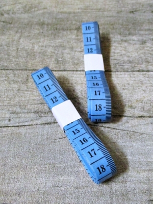Maßband Metermaß Bandmaß Zentimeter Inch blau 150 cm Kunststoff - MONDSPINNE