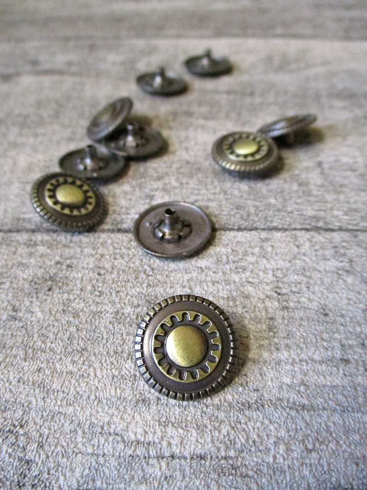 50 Stück Antike Bronze Druckknöpfe 10mm Druckknopf Leder Schnellknopf,  Druckknopf Set, rundes Quadrat, Metall überzogener Knopf -  Schweiz