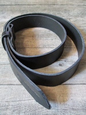 Gürtel Wechselgürtel Ledergürtel schwarz-altmessing Rindsleder 142 cm Größe 130 - MONDSPINNE