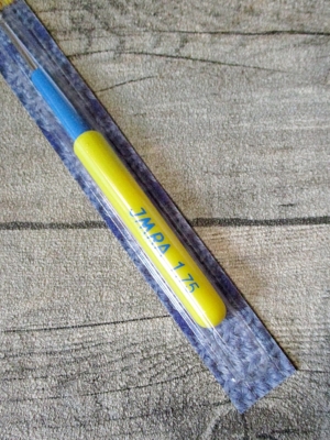 Häkelnadel INOX IMRA Prym Stärke 1,75 gelb-blau-silber Metall Kunststoff - MONDSPINNE