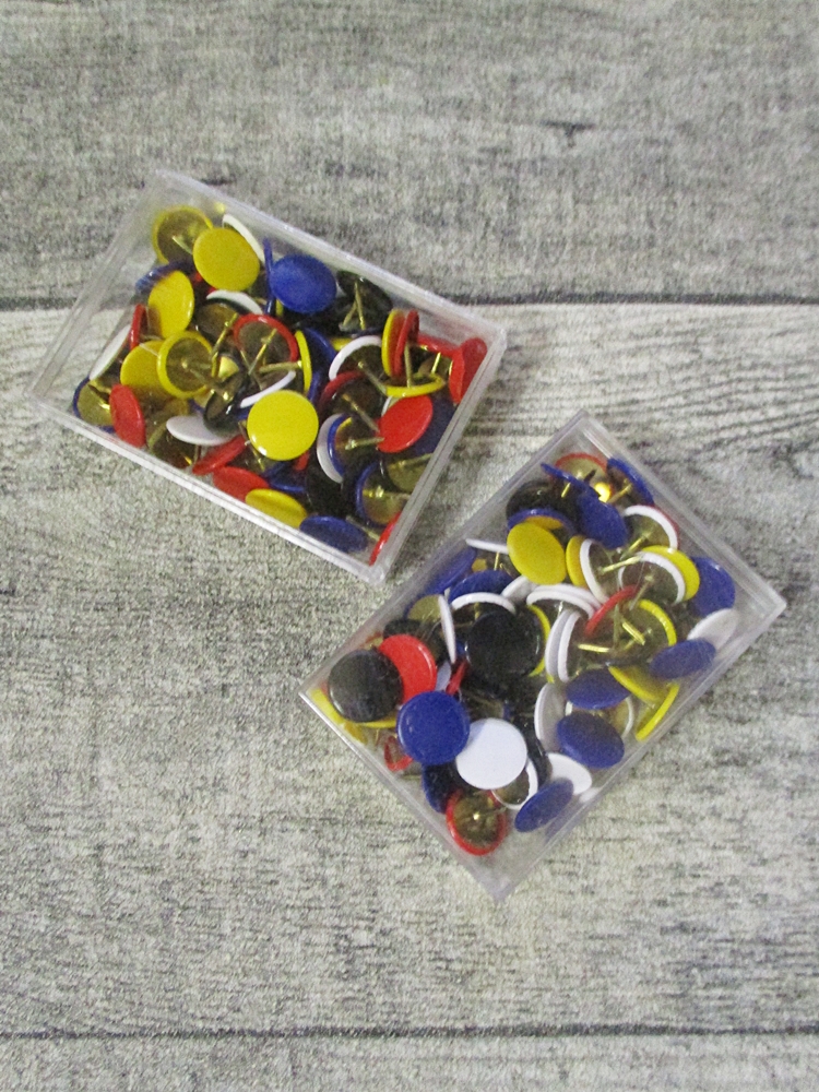 1 Packung Reissnagel Reisszwecken Bunt B Ware
