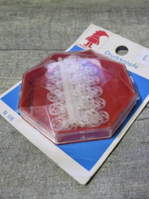 Druckknöpfe 7 mm 24 Stück transparent Kunststoff Näh-Fix