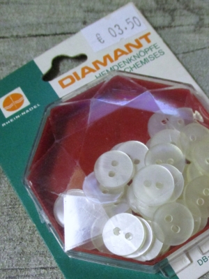 Hemdenknöpfe 11 mm transparent Kunststoff Diamant