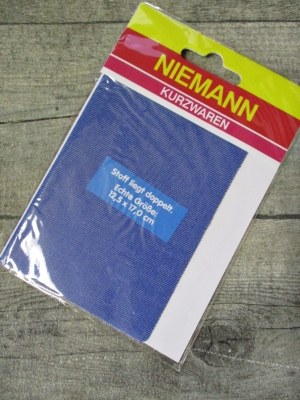 Flicken Bügelflleck hellblau jeansblau Niemann rechteckig 125x170 mm - MONDSPINNE