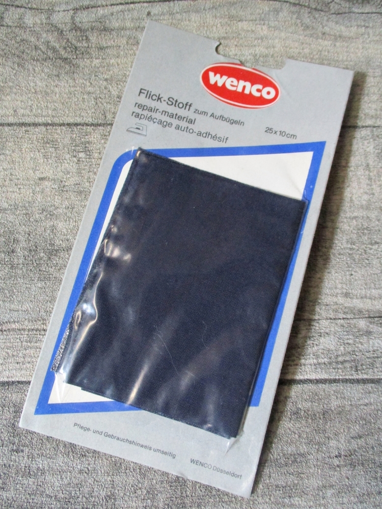Reparaturtuch Flicken Wenco dunkelblau 25x10cm aufbügeln - MONDSPINNE
