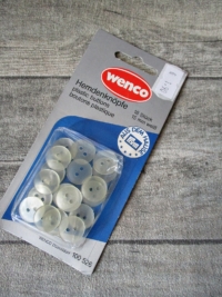 Hemdknöpfe Wenco-Prym 18Stk 15mm transparent-weiß - Mondspinne